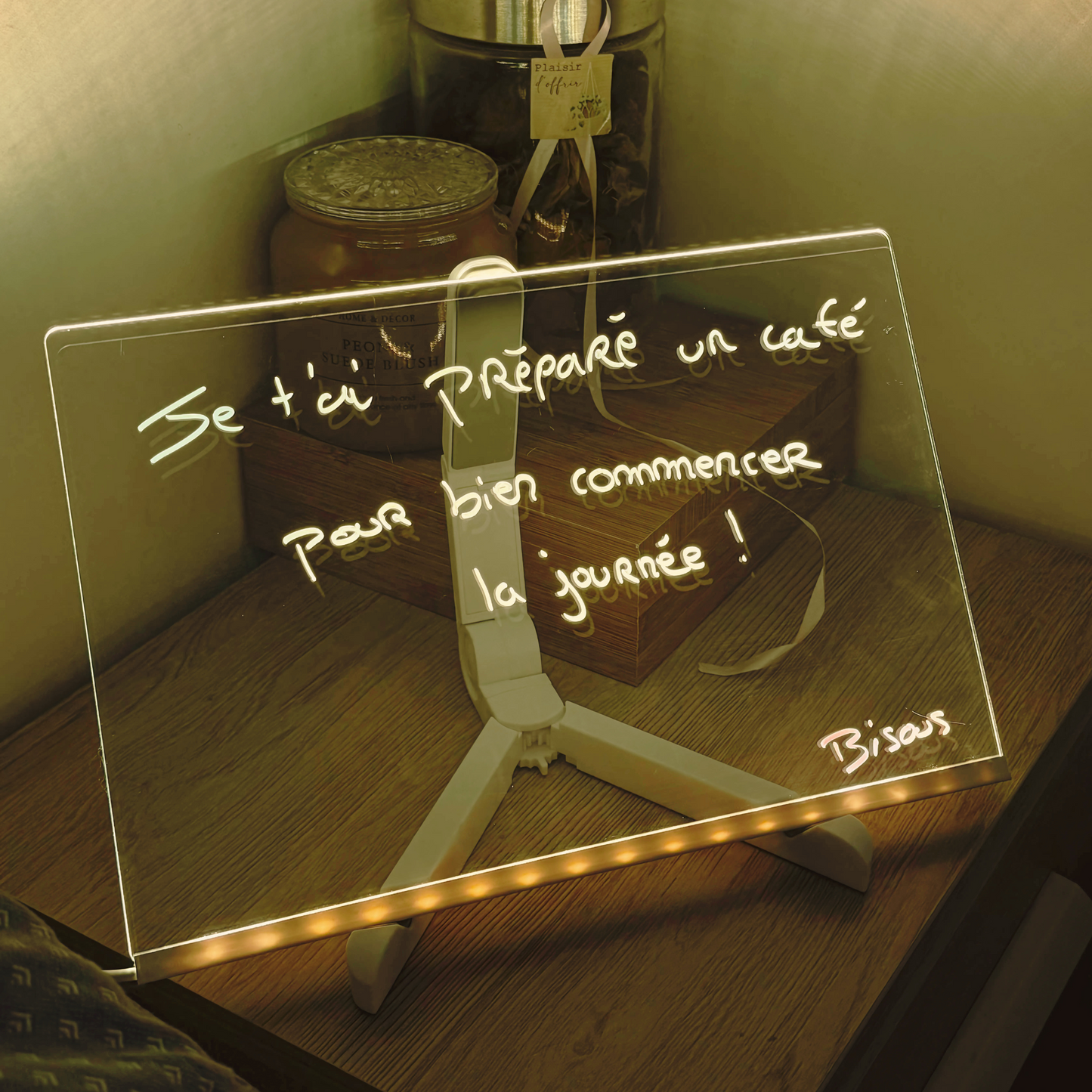 Tablette lumineuse – Le rituel des petits gestes romantiques